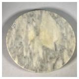 MARBLE TOPPED LAZY SUSAN | Gorgeous veined marble atop wooden base. Dimensions: dia. 12 in All Count