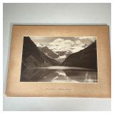 SILVER GELATIN: LAKE LOUISE | Silver gelatin photographic print showing Lake Louise & the Canadian R