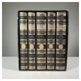 (5PC) L’ART DE LA CUISINE FRANCHISE | Facsimile copy in fine gilt leather bindings. Dimensions: l. 8
