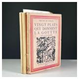 (3PC) VINGT PLATS | Vingt Plats qui Donnent La Goutte by Edouard de Pomiane, including two hardcover