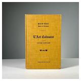 [FIRST EDITION] L’ART CULINAIRE | Chef Victor Hirtzler, San Francisco, 1910 Hotel St. Francis book o