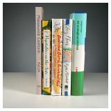 (4PC) MODERN COOKBOOKS | Contemporary and colorful cookbooks, including Chez Nous by Lydie Marshall;