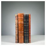 [LEATHER] LE POT-AU-FEU | Early french periodicals bound in leather inclidng 1893,1907, 1910-11, and