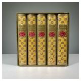 (5PC) LE CUISINIER MODERNE | Five volumes in fancy gilt tooled leather binding, L. L CUISINIER MODER