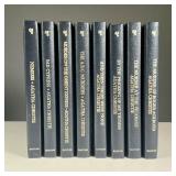 (7PC) AGATHA CHRISTIE MYSTERY COLLECTION | Blue leather binding, pub. Bantam Books, c. 1983