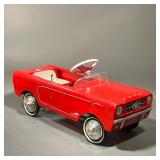 FORD MUSTANG PEDAL CAR | Vintage collectible red pedal car with pedals and steering wheel, a Ford Of