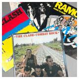 (4PC) CLASH & RAMONES | Vinyl record albums, including: The Clash "Give Em Enough Rope" The Clash "C