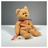 1996 "CURLY" BEANIE BABY | Style 4052, "Curly" teddy bear TY Beanie Baby, with PVC pellets, 1993 tus