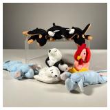 (8PC) 1993 TEENIE BEANIE BABIES | From McDonalds Happy Meals promotion, including: two dogs, cat wit
