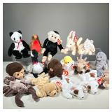 (16PC) 1998 TY BEANIE BABIES | Includes: Canyon, Loosy, Goatee, Roam, Fetch, Eggbert, Slippery, Fort
