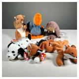 (6PC) MISC. BEANIE BABIES | Including: "JOLLY" Style 4082 "SLY" Style 4115 "CHIP" Style 4121 "DOTTY"
