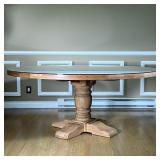 RESTORATION HARDWARE RUSTIC DINING TABLE | RH "French Farmhouse" in Dry Oak, nice light color with a