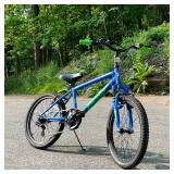 CHILD’S CROSS FIRE BCA BICYCLE | Bicycle Corporation of America, blue frame with front shocks.