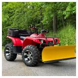 YAMAHA 4X4 BRUIN ULTRAMATIC QUAD WITH MOOSE PLOW SNOWPLOW | Yamaha Quad with an electric winch 50-in