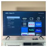 50 IN. ROKU TV WITH AMAZON FIRESTICK | Onn. TV - Model No. 100021258, 50’ flatscreen, Smart TV with 