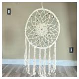 SOLID OAK CRYSTAL INFUSED DREAM CATCHER | Woven dream catcher with various crystals and wooden & cer