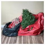 (3PC) CHRISTMAS TREE & DECORATIONS | Includes: 3-piece artificial Christmas tree with lights attache