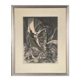RALPH FABRI (1894-1975) | Etching titled Brave New World! and ed. 10/50 lower left, pencil signed lo