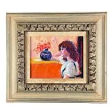 JULEE DOCKING (FLORIDA, 20TH C.) | In A Pensive Mood Oil & pastel on paper Signed lower left, framed