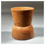 RALPH LAUREN TURNED WOOD VESSEL | Heavy- turned from a solid piece of figured wood with some age/dry