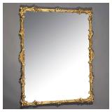 GILT SCROLLWORK MIRROR | Wall mirror with gilt scrollwork wood frame. - l. 32 x w. 42 in