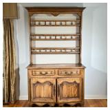 RICHELIEU SOLID OAK HUTCH | Richelieu Art et Muebles de France, impressed stamp mark on back, three 