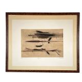 SEPIA TONED ETCHING | Arrowheads Pencil signed lower right Artist