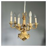 IMPORTANT DORE BRONZE CHANDELIER | Early 20th century, a French style gilt bronze chandelier chased 