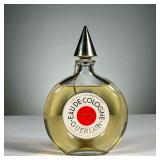 GUERLAIN SHALIMAR EAU DE COLOGNE | Round Guerlain bottle with a pointed cap. h. 7.5 in