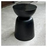 CRATE & BARREL COPPER TABLE | "Fernando" end tale by Crate & Barrel, lack hammered copper side table