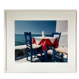 GREEK ART PHOTOGRAPH | Taverna - Mykonos, Greece Colorful art photo print Ed. 341/500 Titled in penc