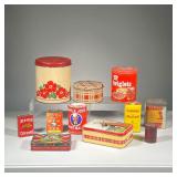 (11PC) ASSORTED TIN CONTAINERS | Includes: Pearson’s Red Top Snuff, Assorted Spices, Pascall’s Pure 