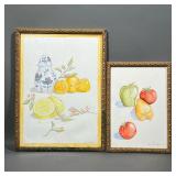 WATERCOLOR PAINTINGS | Signed Lucy Borge, including one of peppers and tomatoes (8 x 11 in., frame) 