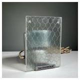 SCHOOLHOUSE ELECTRIC LIGHT | Retro wall sconce with chicken wire glass. - l. 6 x w. 4.5 x h. 8.5 in