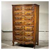HENREDON TALL CHEST | Villandry by Henredon, tall dresser or Semaniere, having seven drawers with do