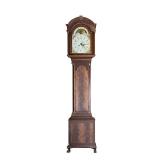 19TH C. GRANDFATHER CLOCK | American or possibly German, having a white painted dial decorated with 