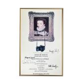 SIGNED “LETTICE & LOVAGE” POSTER | Signed by Maggie Smith, Margaret Tyzack, Paxton Whitehead, and Be