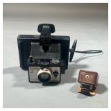 (2PC) POLAROID & METRAPHOT | Including a Polaroid Land Camera Square Shooter 2 and a Metraphot 3 fla