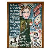 BERTHA HALOZAN (1917-2004) | Oil on Board painting of Statue of Liberty, signed and dated 1997. - l.