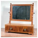 FEDERAL DRESSING MIRROR | 19th century federal dressing mirror in inlaid mahogany, with original mir