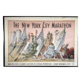 1991 NYC MARATHON POSTER | Commemorative print that reads: “The New York City Marathon” / “Mercedes-
