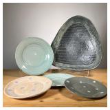 (5PC) MEG SMEAL POTTERY GROUP | Handmade pottery by Meg Smeal and other studio potters; some pieces 