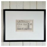 JACK SAVITSKY (1910-1991) | Reading RR Drawing, ink on paper Signed and dated 1978. - l. 6.25 x h. 4