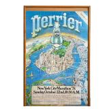 PERRIER 1978 NYC MARATHON POSTER | Perrier sponsor print ad for the 1978 New York City marathon; wit