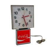 COCA COLA CLOCK | Coca Cola Lighted Clock by Ingress-Plastine, Crawfordville, Indiana. Model G-011. 