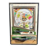 VINTAGE PACHINKO MACHINE | Vintage 1970s Daiichi Pachinko machine with balls. - l. 22 x w. 5 x h. 33