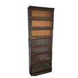 MACEY OAK BARRISTER BOOKCASE | Macey Oak Barrister with 7 sections of various heights, top and base.