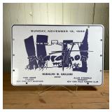 1995 NYC MARATHON METAL SIGN | Commemorative metal sign for the 1995 New York City marathon. - l. 24