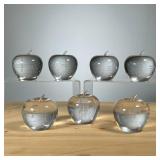 (7PC) TIFFANY & CO CRYSTAL APPLES NYC MARATHON | (7) Tiffany Apples NY City Marathon assorted years.