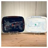 (2PC) NYC MARATHON TRAYS | New York City Marathon 1978 and 1979 Manufacturers Hanover Vintage Alumin